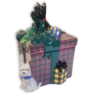 David's Cookies Scottie Westie Dog Present Gift Cookie Jar by Jeffrey Banks